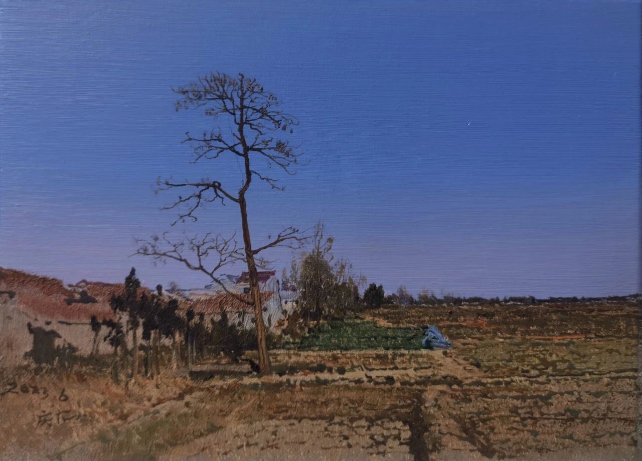 地主悌助　石　油彩画　10号 彼得·勃鲁盖尔作品《小巴别塔》 - 油画高清图片下载- 集古作网