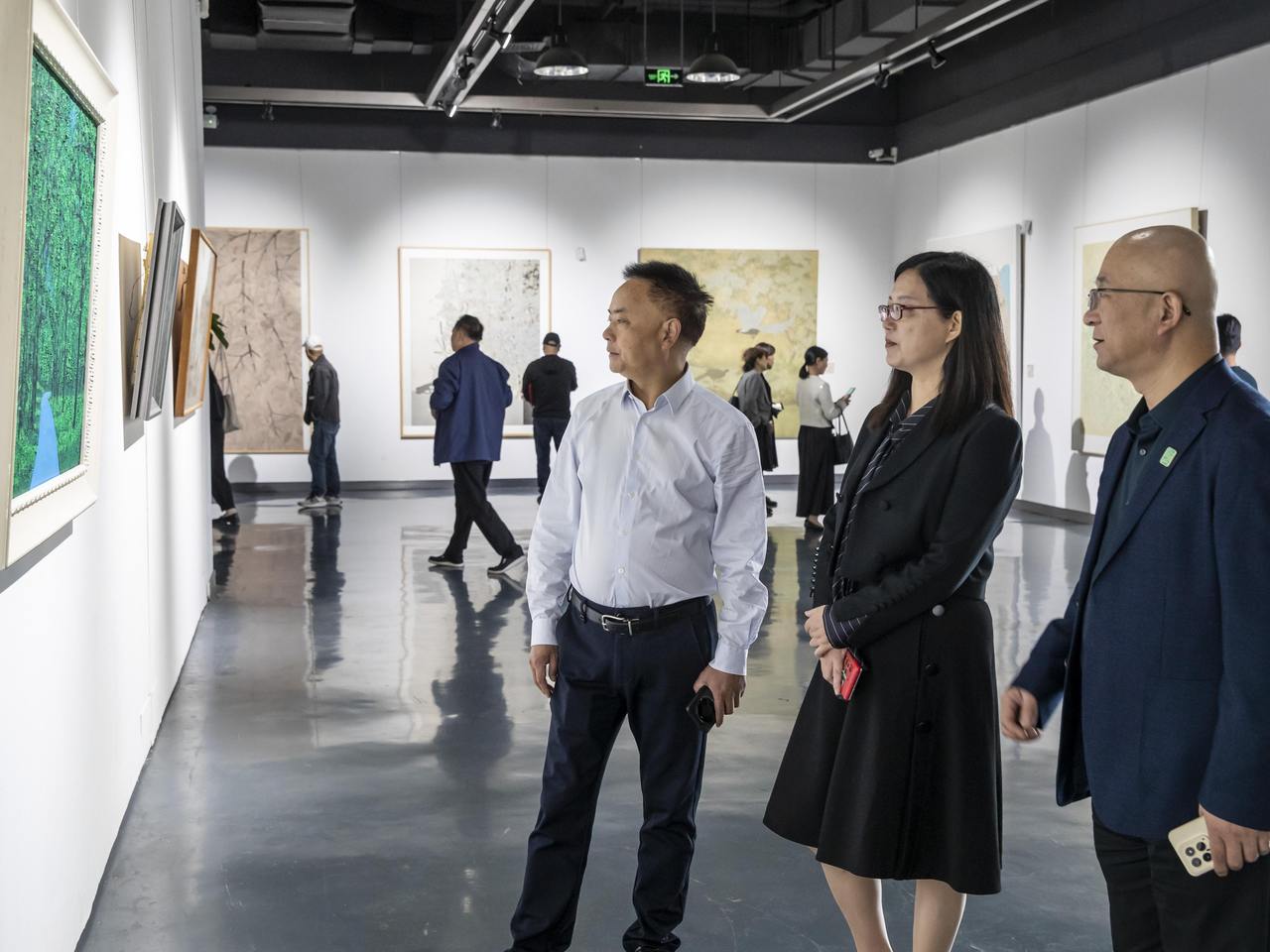 全省美术作品展(丽水分展区)暨丽水市第二届美术作品展开幕