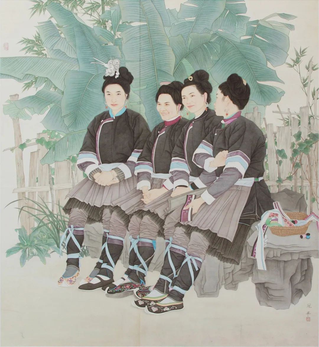 陈相锋《莲塘清影图》，纸本水墨，200厘米×75厘米，2019年 (1).jpg