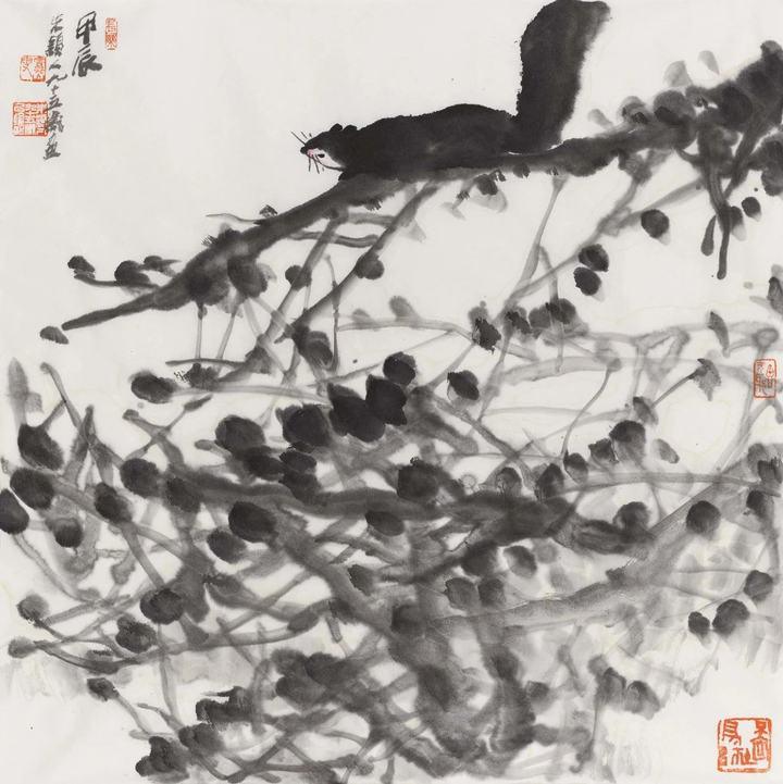 著名花鸟画家朱颖人去世，享年96岁，南山路上的松鼠，永远在他的画里