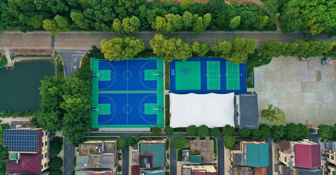 白沙村全民健身广场。受访单位供图 白沙村全民健身广场。受访单位供图