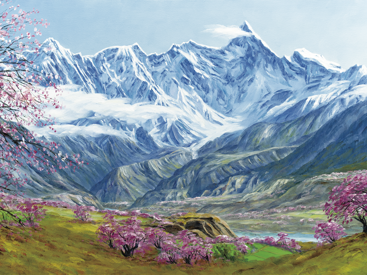 大画西藏》胡道昌油画作品在西藏美术馆展出