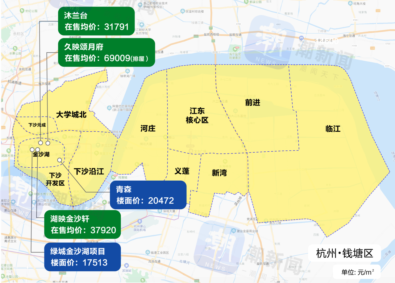 杭州最新房价地图来了，新房售价究竟是涨了还是跌了