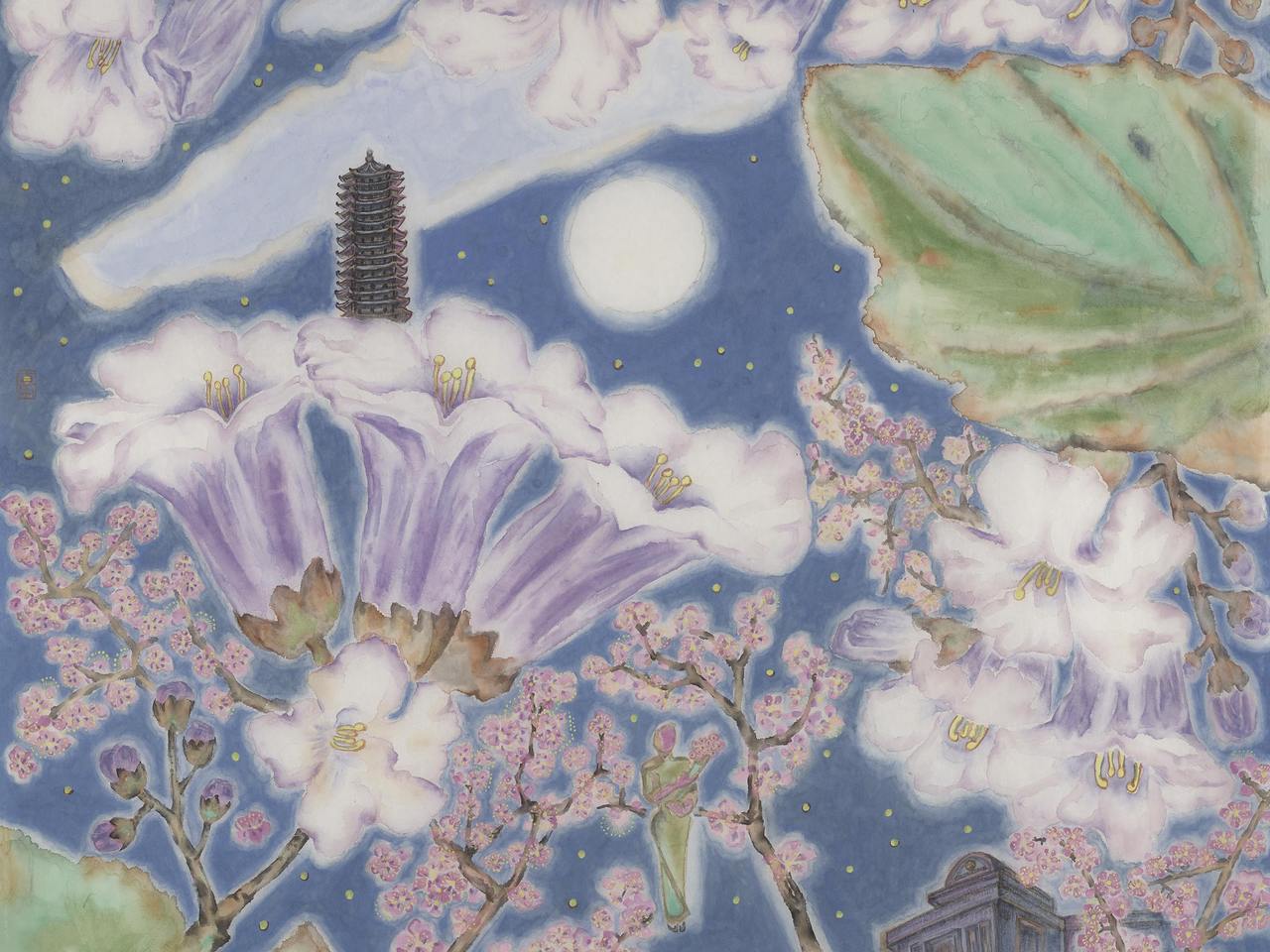 在北大，看一场花开！徐冬青诗意中国画展在北大燕南五十开展