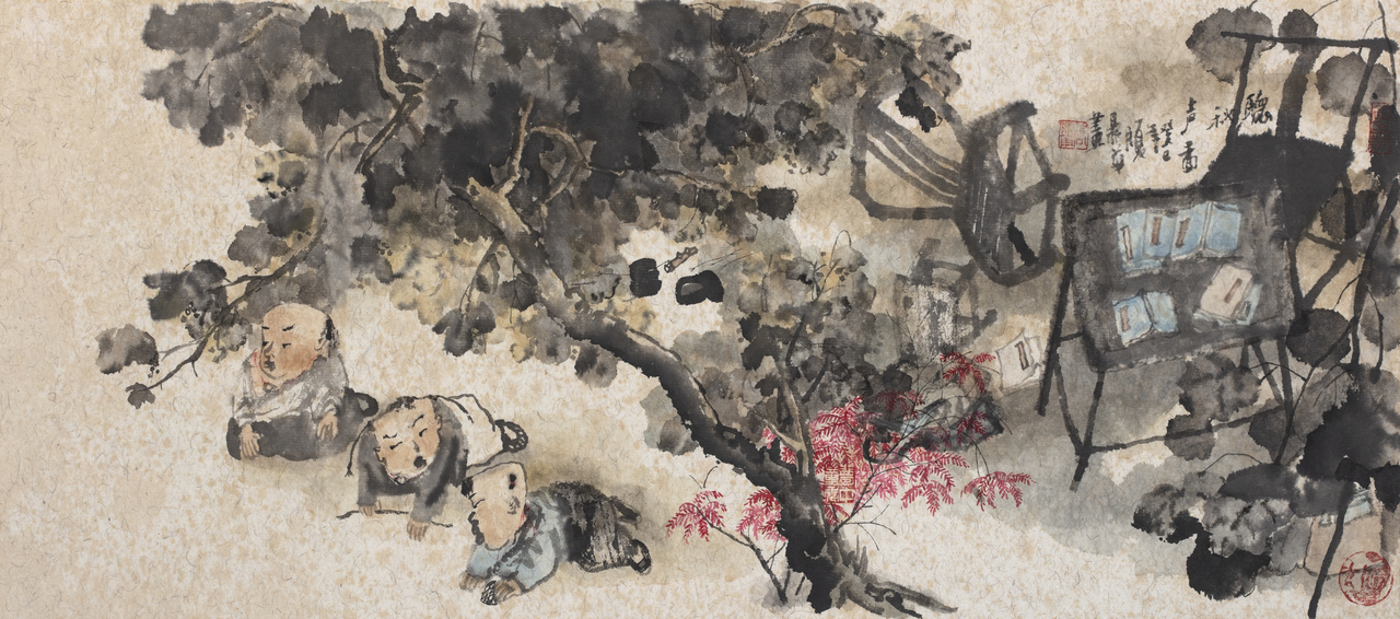 听秋声2013年49cmX21cm纸本.jpg