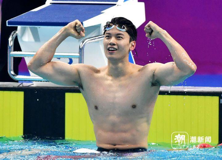汪顺在杭州奥体中心游泳馆参加2023年全国游泳冠军赛。记者 董旭明摄