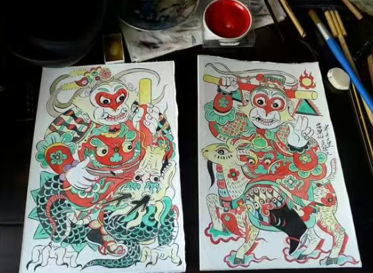 舟山版“门神”“灶神”来了，一位画家的11年“年味约定”