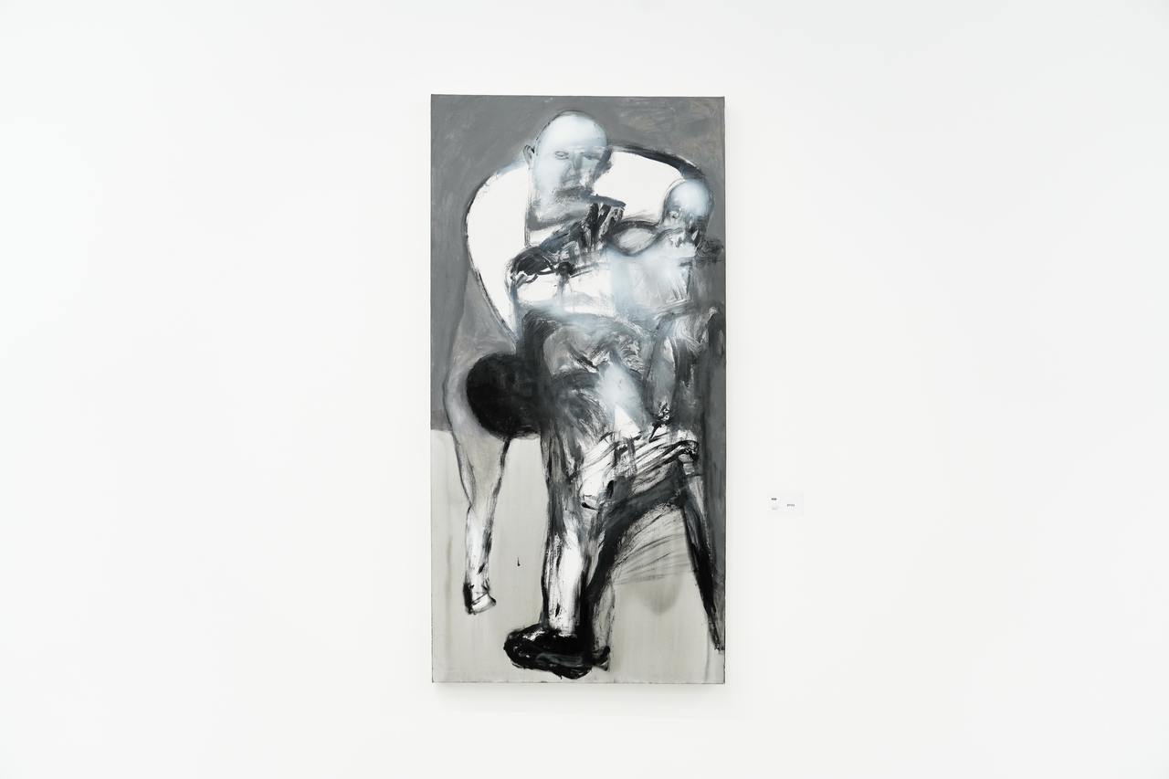 杨重光,《纠纷》,布面丙烯,180x90cm,2023年.jpg