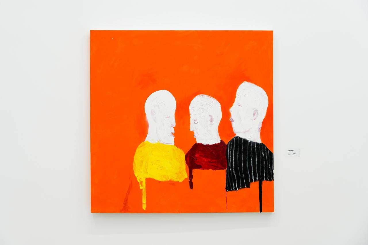 杨重光,《夕阳下的老人》,布面丙烯,150x150cm,2026年.jpg