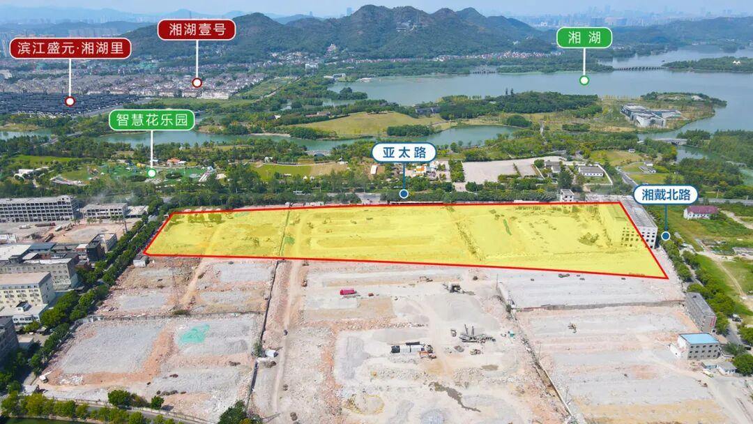 杭州湘湖畔新挂牌一宗一线湖景宅地,容积率1.2