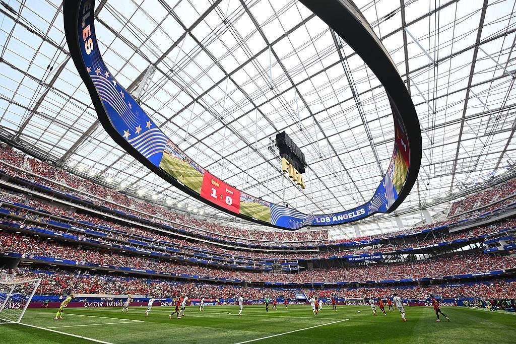7月2日,美国洛杉矶,2026国际足联世界杯,西班牙(Spain)Vs奥地利(Austria)。比赛在索菲体育场举行.jpg